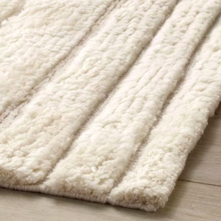 Moroccon Wool Rugs Handmade Knotted White